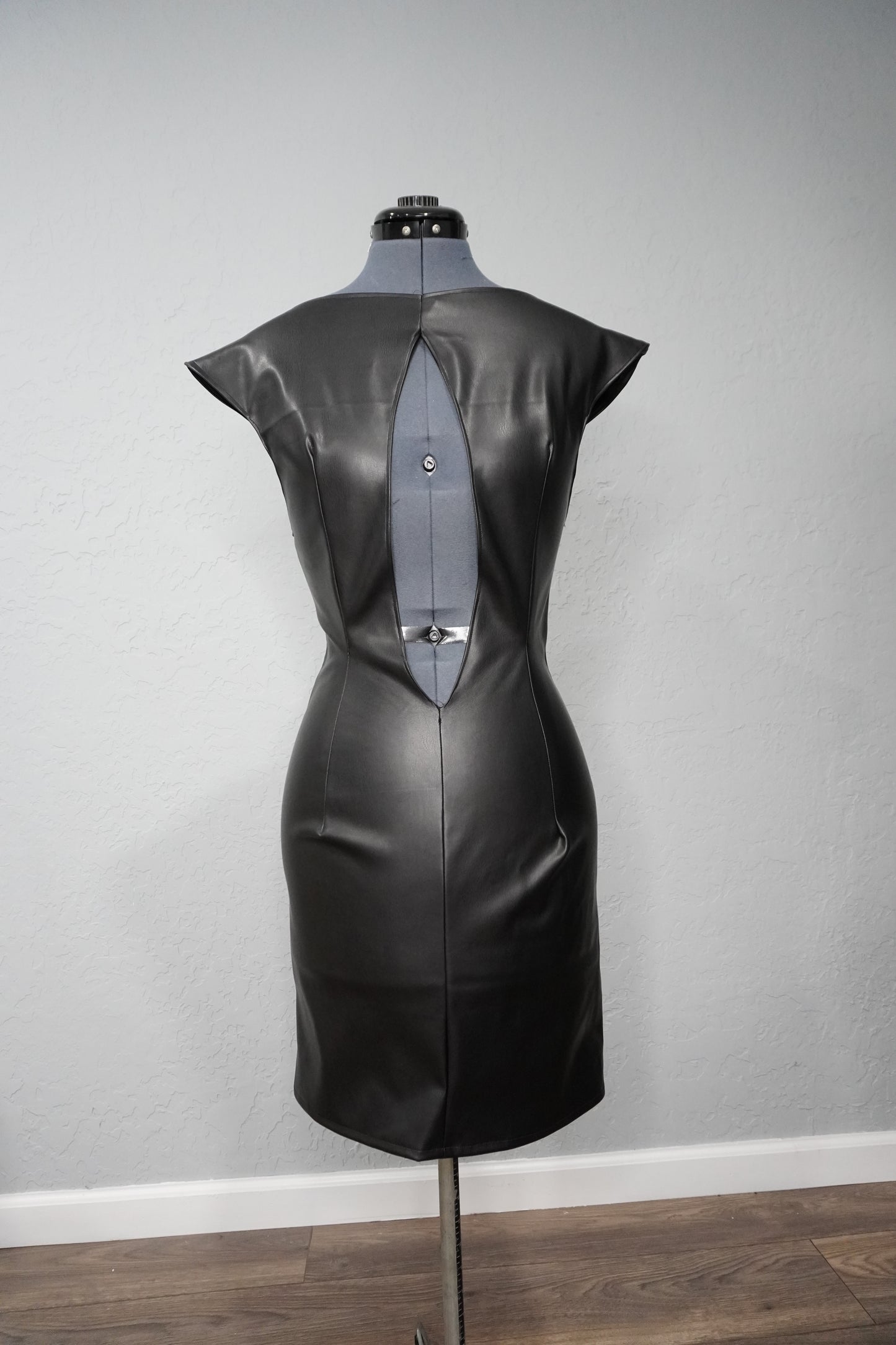 Leather Keyhole Dress