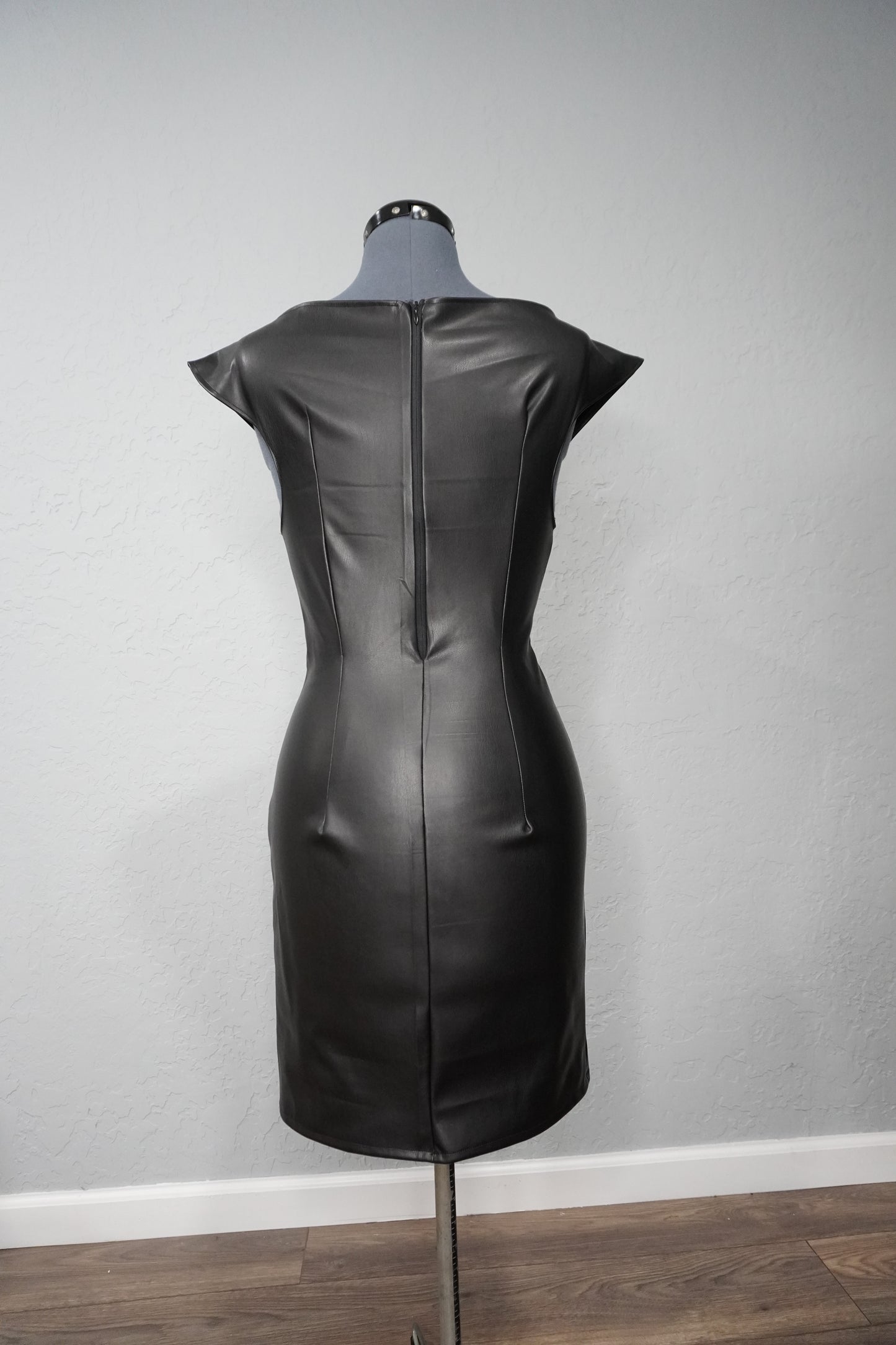 Leather Keyhole Dress